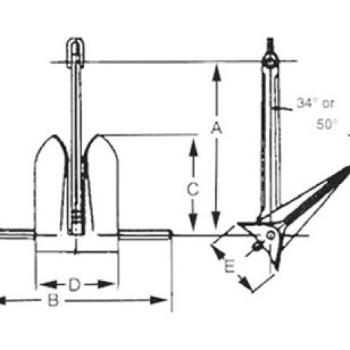 Marine offshore moorfast anchor
